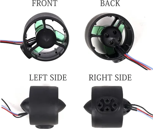Vista 6 de Hélice subacuática de barco RC 12-24V motores eléctricos sin escobillas Motor de accionamiento para remolcadores de cebo RC, 300kv negro RC-BK