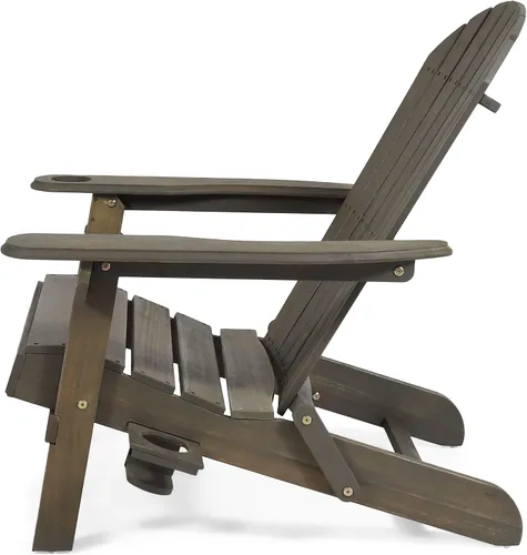 Vista 9 de Christopher Knight Home Cheryl - Silla plegable Adirondack de madera de acacia para exteriores, color gris