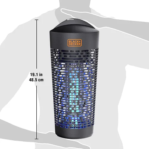 Vista 5 de BLACK+DECKER - Exterminador de insectos para exteriores, trampa eléctrica UV para insectos, matamoscas, mosquitos, jejenes y otras plagas voladoras