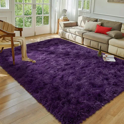 Vista 145 de Softlife Alfombra naranja para dormitorio, alfombra de felpa esponjosa para sala de estar para niñas, alfombra lanuda para niños, alfombra suave