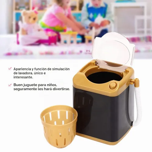 Vista 4 de Lavadora, mini lavadora eléctrica para brochas de maquillaje, máquina automática de limpieza de secado rápido de plástico de simulación para mujeres