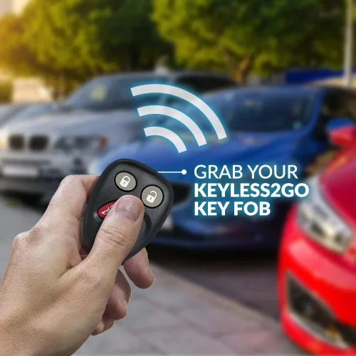 Vista 6 de Keyless2Go repuesto de llave para autos que utilizan llave de 3 botones MYT3X6898B paquete de 2
