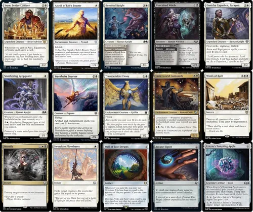Vista 3 de Elite Commander Enchantment Aura Deck - Orzhov Negro Blanco - Eriette, The Charmed Apple - EDH cEDH - 100 cartas - Magic The Gathering Deck - Muy