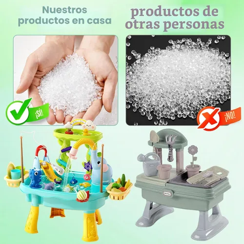 Vista 6 de 2027 Upgraded Toddlers 1-3 Water Table with Electric Pump, Kids Water Table with Faucet Play Food Accessories Fishing Toy, Kitchen Play Sink Toys