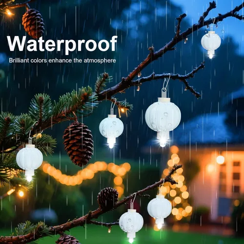 Vista 3 de Aogist Paquete de 24 luces LED pequeñas que funcionan con pilas, impermeables, duran 48 horas para linternas de papel, globos, flores, bodas y Blanco