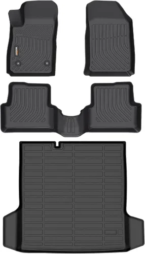 Vista 20 de Alfombrillas para todo tipo de clima y forro de carga para Volkswagen Atlas 2018-2026 (asientos de 6 pasajeros), juego completo de 3 filas