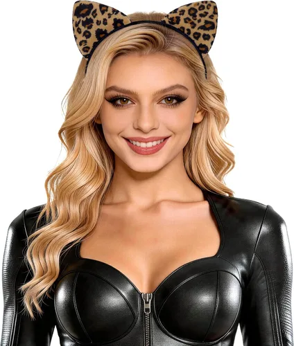 Vista 14 de Bonnie Z. Leonardo Diadema acolchada con orejas de gato A-Negro