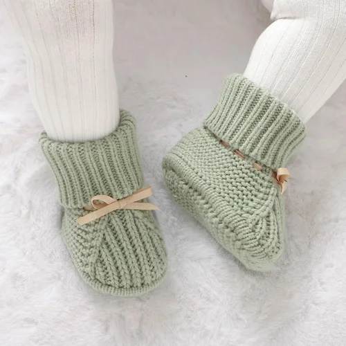Vista 3 de mimixiong Botines para Bebé Recién Nacido Zapatos Calcetín Infantil Tejido a Mano Crochet para Niño y Niña Zapatos Cómodos