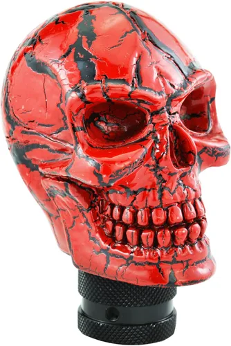 Vista 12 de Palanca de cambios con forma de calavera para palanca de cambios de velocidad, ajuste universal para la mayoría de los coches