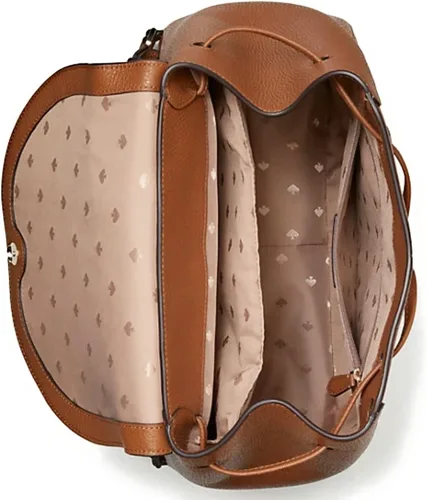 Vista 4 de Kate Spade Leila - Mochila grande de piel peleada con diseño de pan de jengibre