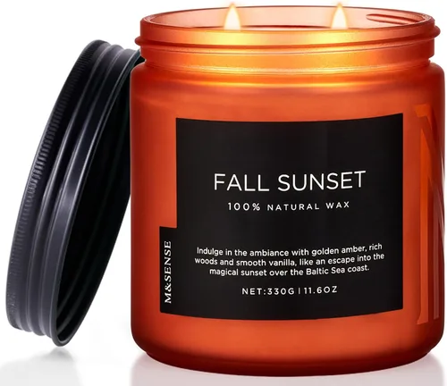 Vista 15 de M&SENSE Ode to Winter - Vela perfumada para el hogar, cera de soja natural, mecha de algodón, aroma de invierno, 7.05 onzas hasta 50 horas de tiempo