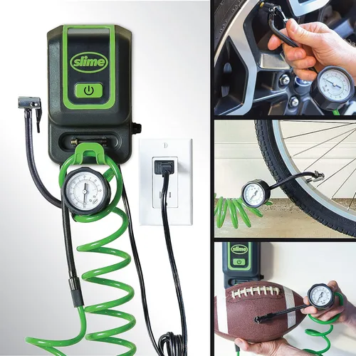 Vista 7 de Estación de Inflado de Garaje Slime 40070, Inflador de 120V de Montaje en Pared, Para coches, bicicletas, inflables, pelotas deportivas