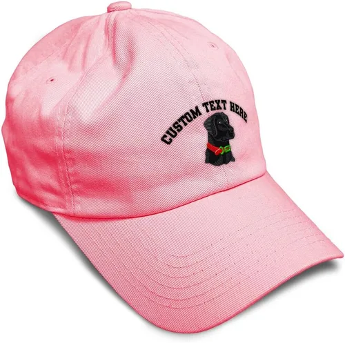Vista 14 de Gorra de béisbol suave negra con cabeza de laboratorio bordada para perros, sarga de laboratorio negra, de algodón, con mosca de dragón, sombreros