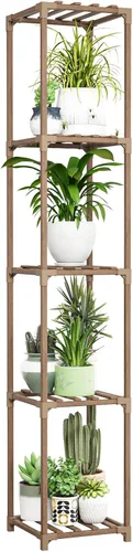 Vista 12 de Bamworld Soporte para plantas para interiores y exteriores, estante grande de metal de 11 niveles para plantas, soportes de flores de varios Negro
