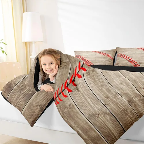 Vista 205 de Juego de ropa de cama de baloncesto para niños y adolescentes, juego de edredón deportivo para niños, tamaño matrimonial, suave, ligero, decoración