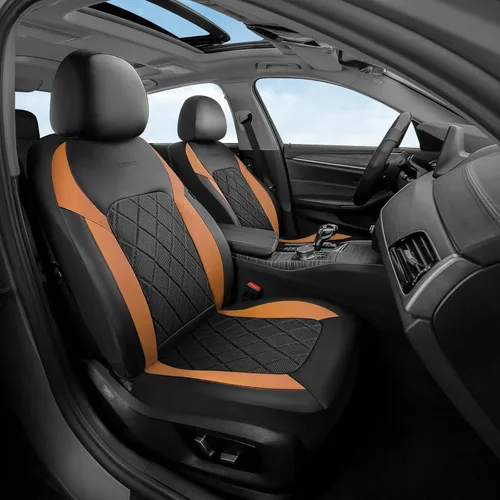 Vista 31 de Coverado Juego completo de fundas de asiento de automóvil, fundas de asiento de 5 asientos, protectores de asiento de malla transpirable, ajuste