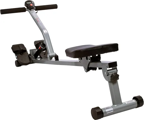 Vista 3 de Sunny Health & Fitness Máquina de remo compacta ajustable con 12 niveles de resistencia para entrenamientos corporales completos y aplicación