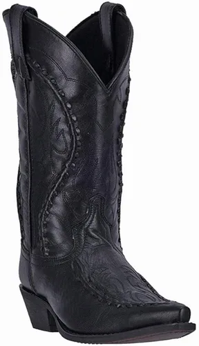 Vista 2 de Laredo Laramie - Botas de vestir con punta corta para hombre, color negro, Negro