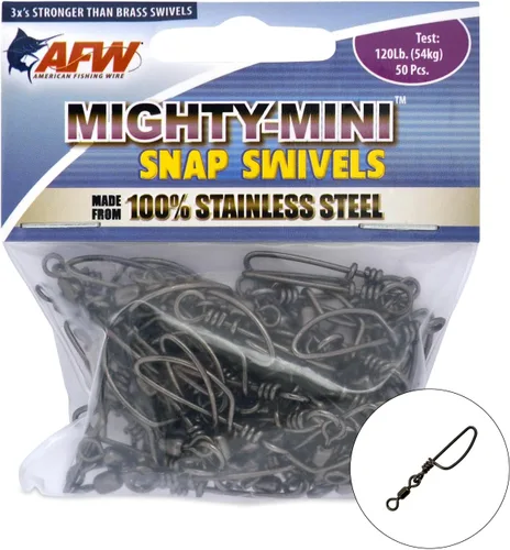 Vista 18 de American Fishing Wire Mighty Mini grúa giratoria, línea de pesca esencial, equipo de pesca compacto, giro de agua salada, giro de acero inoxidable