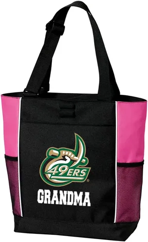 Vista 7 de Broad Bay Official UNC Charlotte Tote Bags Zippered Carryall 49ers Logo, 600D Canvas, Adjustable Handles, Front Pocket, Side Mesh Pockets, Work