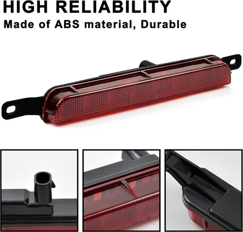 Vista 3 de KEWISAUTO Tercera luz LED de freno para Chrysler & Dodge, luz trasera central de freno de montaje alto para Chrysler Town Country 2008-2016/Dodge