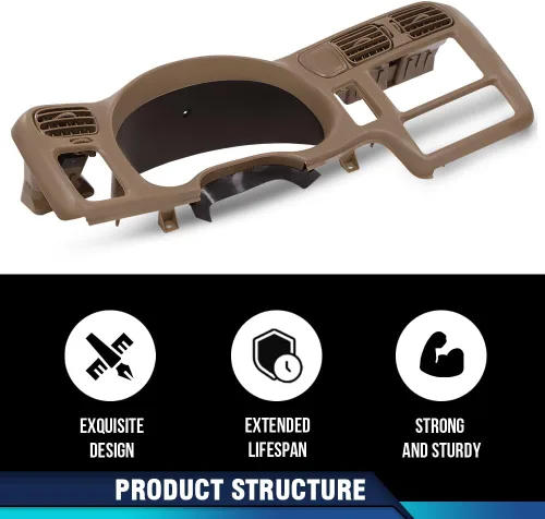 Vista 4 de PIT66 Bisel del Tablero de Instrumentos Cluster Bisel del Tablero Trim, Compatible con Chevy Blazer S10 GMC Jimmy Sonoma 1998 1999 2000 2001 2002