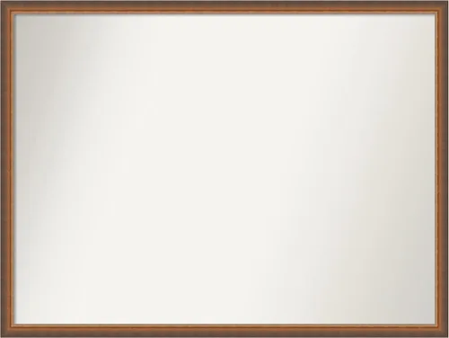 Vista 169 de Amanti Art Espejo de baño de bronce para sobre fregadero, 29 x 19 pulgadas, espejo rectangular de bronce antiguo, marco de madera tradicional