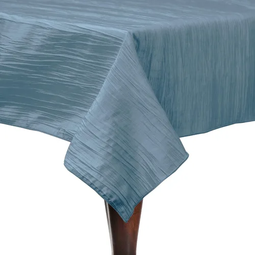 Vista 13 de Ultimate Textile - Paquete de 2 - Tafetán arrugado - Mantel rectangular Delano de 50 x 108 pulgadas, color verde manzana