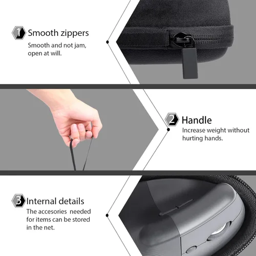 Vista 5 de co2CREA Estuche rígido de repuesto para ratón ergonómico vertical Logitech Lift (carcasa negra)