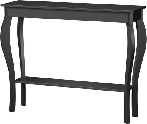 Vista 7 de ChooChoo Mesa consola estrecha, mesa de sofá elegante y decorativa, mesa de entrada, 39.3 pulgadas, color negro