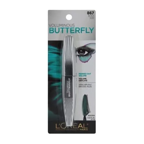 Vista 9 de Máscara para pestañas "Mariposas Voluminosas" L'Oreal Paris, 0.22 onzas, paquete de de 1, Negro