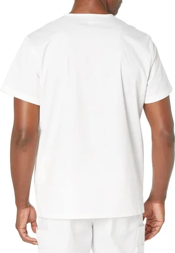 Vista 2 de Tienda Essentials Camiseta médica con cuello en V y bolsillos para hombre