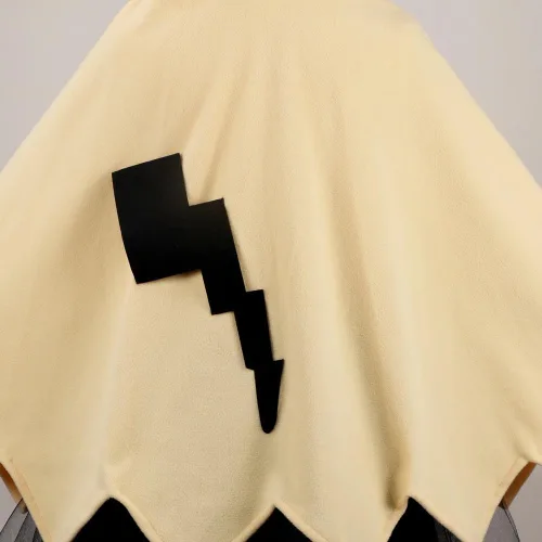 Vista 3 de Eysetiacos Disfraz de cosplay de Halloween con capa amarilla de anime para mujer