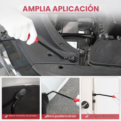 Vista 6 de LivTee Herramienta de extracción de clips de plástico, herramienta de extracción de paneles de puerta (tapicería) para equipos de audio automotriz