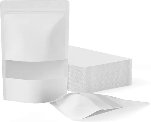 Vista 14 de FireKylin 100 bolsas resellables, bolsas de papel con ventana mate para pequeñas empresas, cremallera y bolsas sellables con calor para embalaje