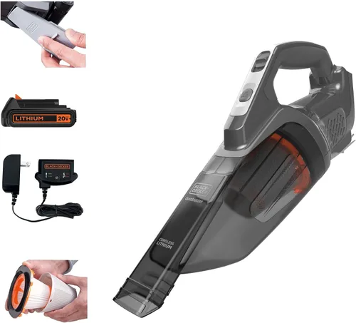 Vista 10 de BLACK+DECKER 20V MAX POWERCONNECT Aspiradora de mano, inalámbrica, batería no incluida, solo herramienta desnuda (BCHV001B)