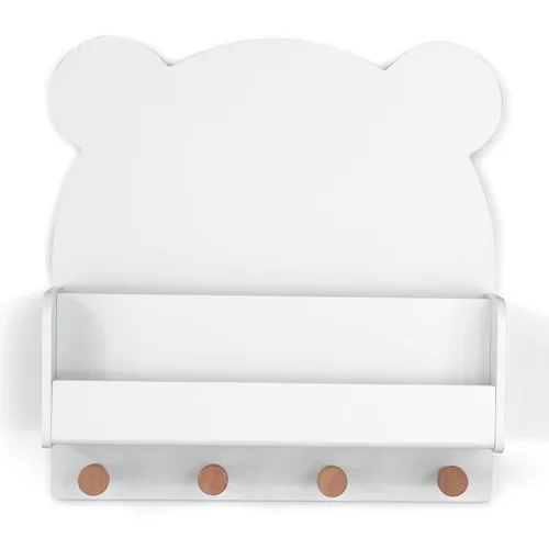 Vista 14 de babyGap by Delta Children Brannan Bear - Estante de pared con 4 ganchos, color rubor