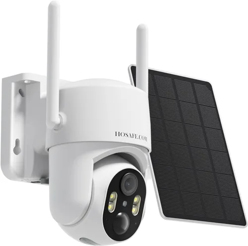 Vista 11 de Cámara de seguridad inalámbrica para exteriores, cámaras inalámbricas remotas PTZ de 360° para seguridad del hogar alimentadas por energía solar