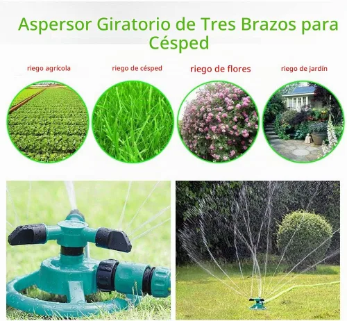 Vista 3 de Rociadores para patio,Aspersor,Aspersor de jardín,Aspersor de agua para césped,Aspersor de césped,Aspersor automático de césped giratorio de 360