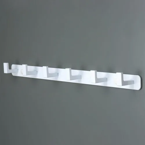 Vista 20 de Perchero, 3 Ganchos Triples de Acero Inoxidable Resistente, Ganchos de Pared Montados en la Pared, Barra de Ganchos Rústica para Ropa/Llaves