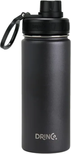 Vista 22 de Drinco - Botella de agua de acero inoxidable con boquilla, tapa aislada al vacío, botella de agua de doble pared, de boca ancha