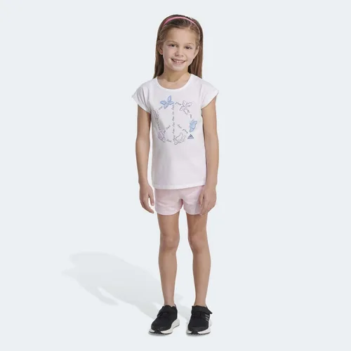 Vista 4 de adidas Conjunto corto de rizo francés de algodón de 2 piezas para niñas