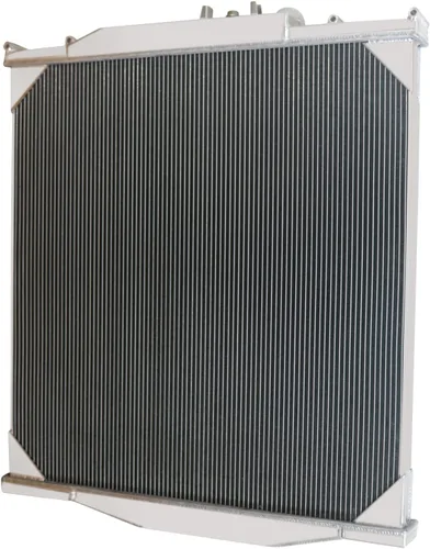Vista 2 de Radiador para 1996-2009 Volvo VN VNL VNM WC WI WX 1003406 1003424 y 2005-2007 Mack CXN 11.9L 6 Diesel, 2 filas de radiador de aluminio