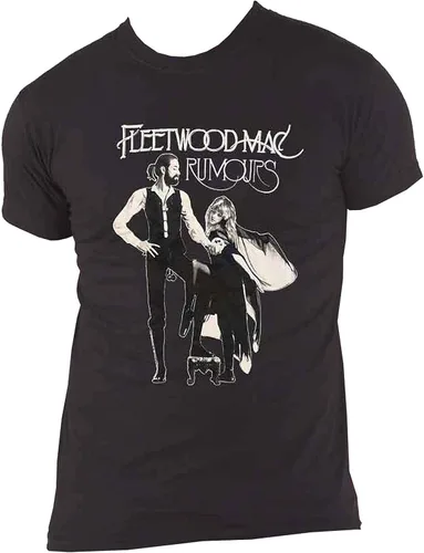 Vista 5 de Fleetwood Mac Camiseta Rumours Album Band Logo Oficial Hombres Negro Talla XXXXL, Negro