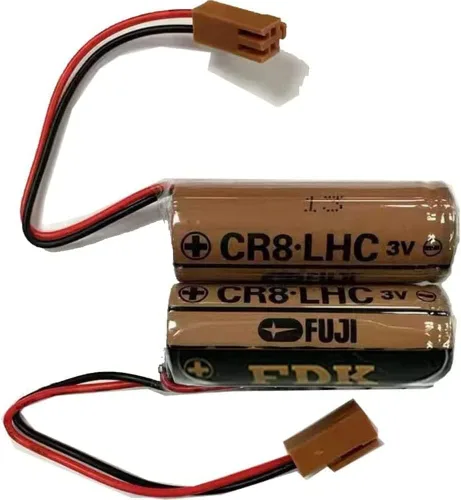 Vista 3 de CR8-LHC - Batería de litio de repuesto para Fuji FDK CR8-LHC CR8-LHC de 3 V y 2600 mAh con enchufe marrón