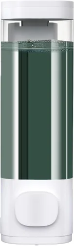 Vista 10 de Dispensador de jabón para montar en la pared de 2 cámaras, 10 onzas/10.1 fl oz, dispensador de champú y acondicionador de ducha recargable, sin
