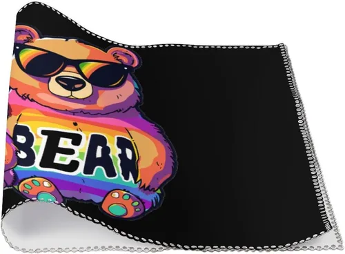 Vista 3 de LGBT Proud Bear Placemats Set of 6 Resistant Table Mats Washable Place Mats for Dinner Party Table Decoration