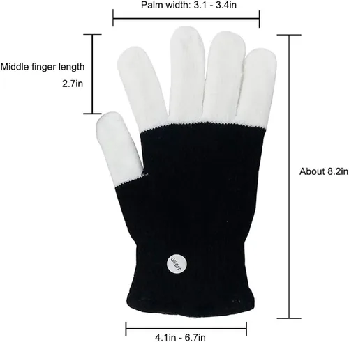 Vista 8 de Luwint Guantes con luz LED para niños Brillan intermitentemente divertidos juguetes para niños, niños y niñas de 7 a 12 años