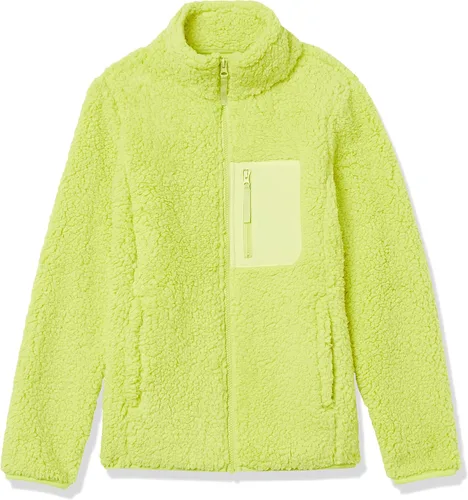 Vista 6 de Tienda Essentials - Chaqueta de forro polar sherpa, de manga larga con cremallera completa, para mujer
