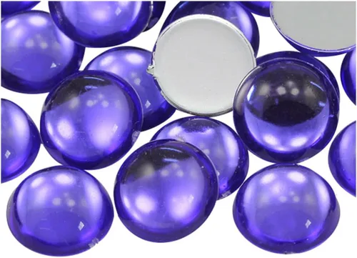 Vista 6 de Allstarco Cabujones redondos de acrílico con parte trasera plana de 0.276 in, 9/32 pulgadas, gemas de perlas de plástico para hacer joyas